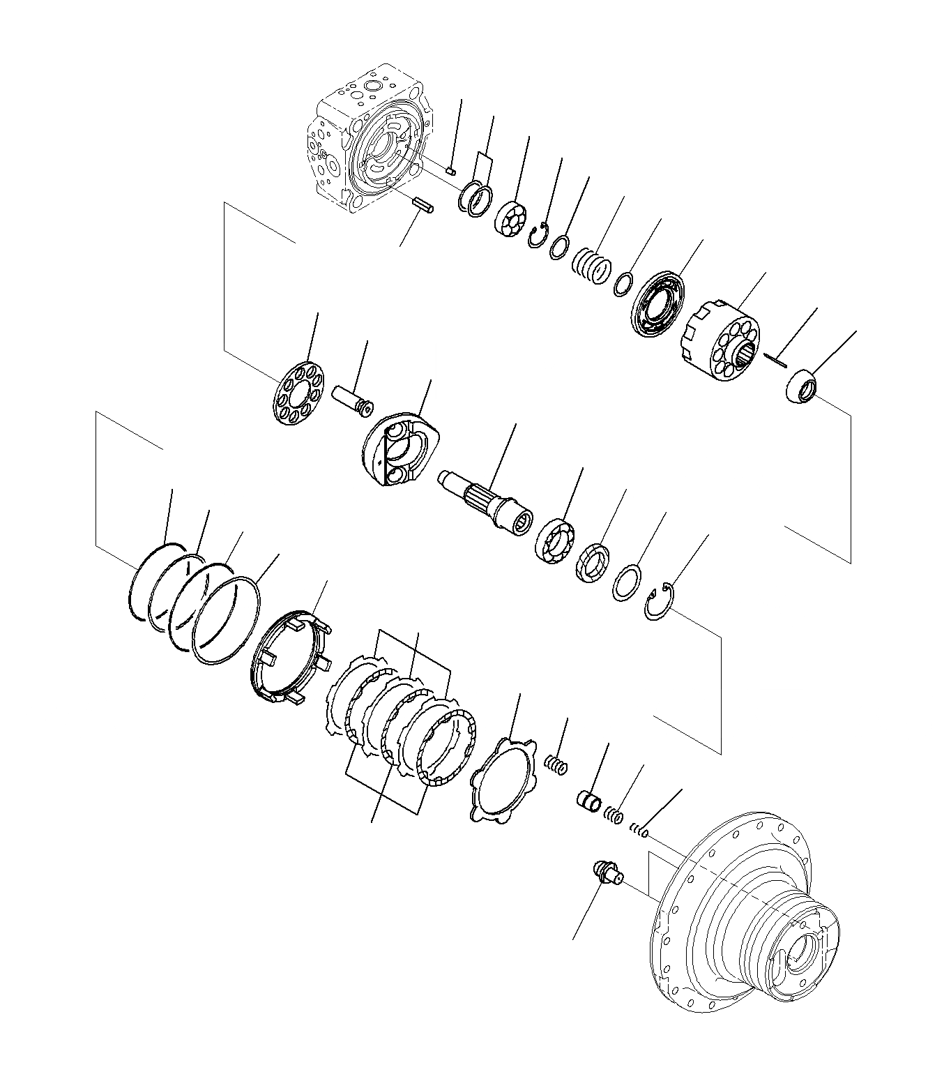 Схема запчастей Komatsu PC160LC-8 - МОТОР ХОДА И КОНЕЧНАЯ ПЕРЕДАЧА (ВНУТР. ЧАСТИ )(/) 6774 275