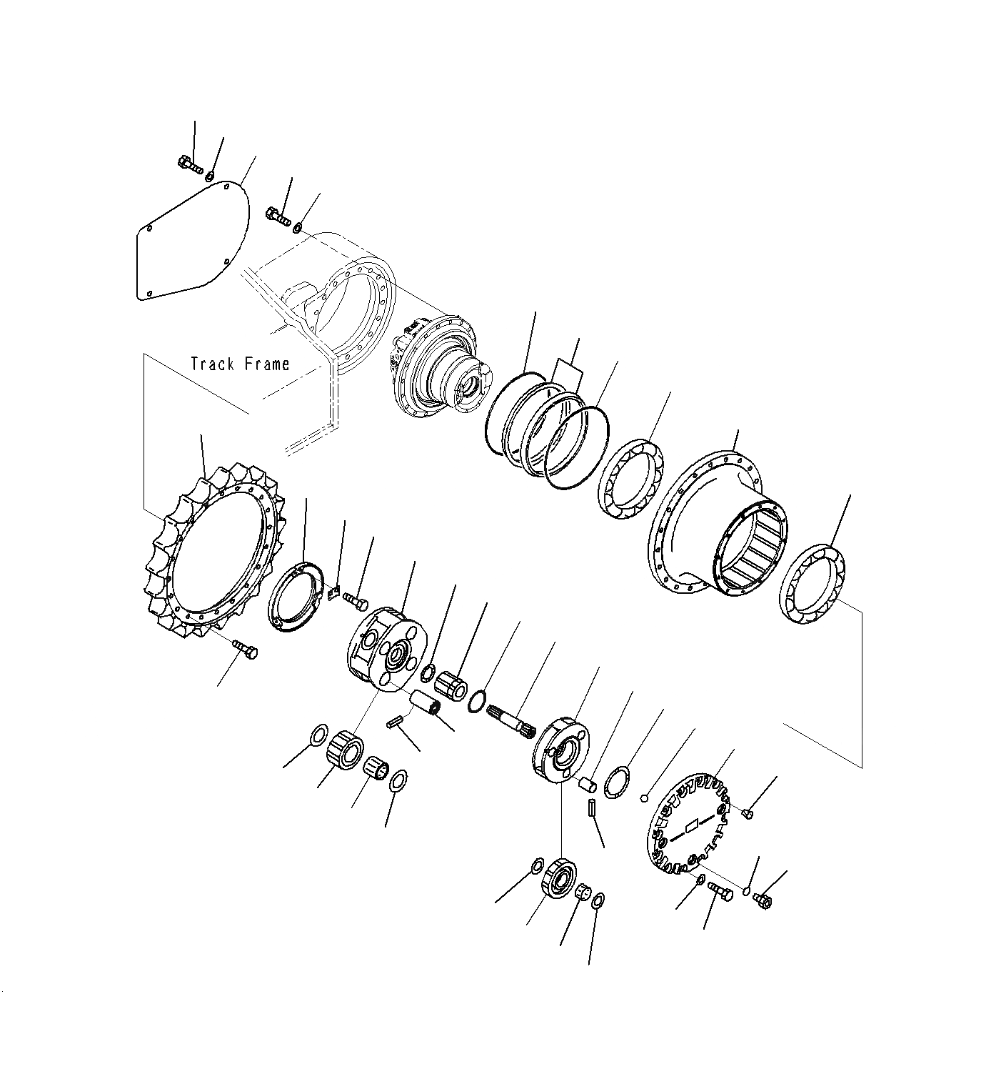 Схема запчастей Komatsu PC160LC-8 - МОТОР ХОДА И КОНЕЧНАЯ ПЕРЕДАЧА 6774 275