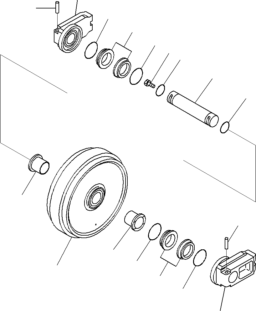 Схема запчастей Komatsu PC160LC-8 - ПЕРЕДН. ЛЕНИВЕЦ И ОПОРНЫЙ ЭЛЕМЕНТ ЛЕНИВЦА (/) R