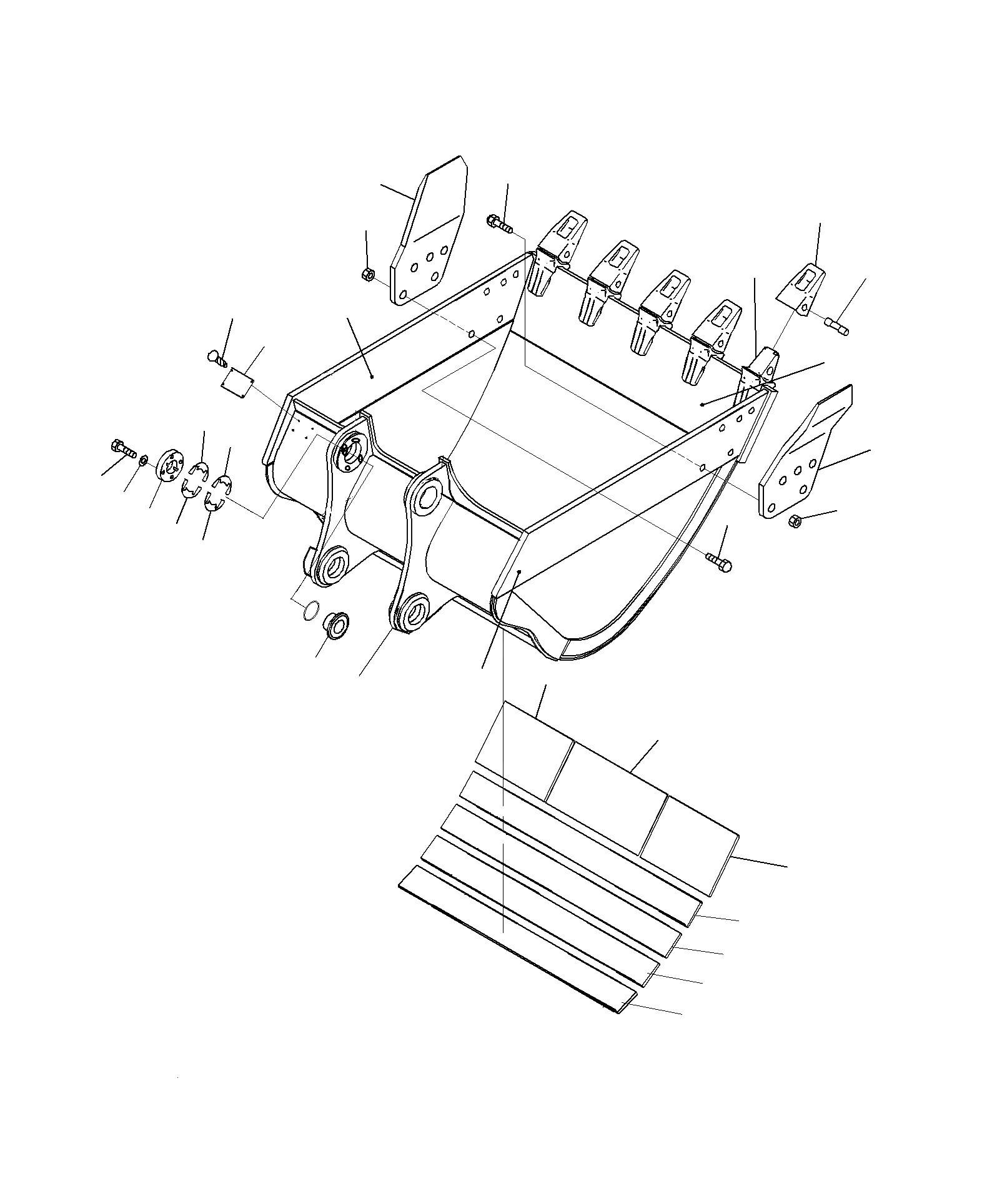 Схема запчастей Komatsu PC160LC-8 - ME КОВШ (.8M С ГОРИЗОНТАЛЬН. ПАЛЕЦ) T