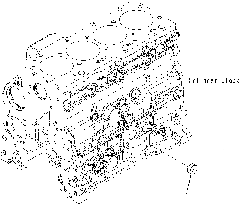 Схема запчастей Komatsu PC195LC-8 - БЛОК ЦИЛИНДРОВ ЗАГЛУШКА A