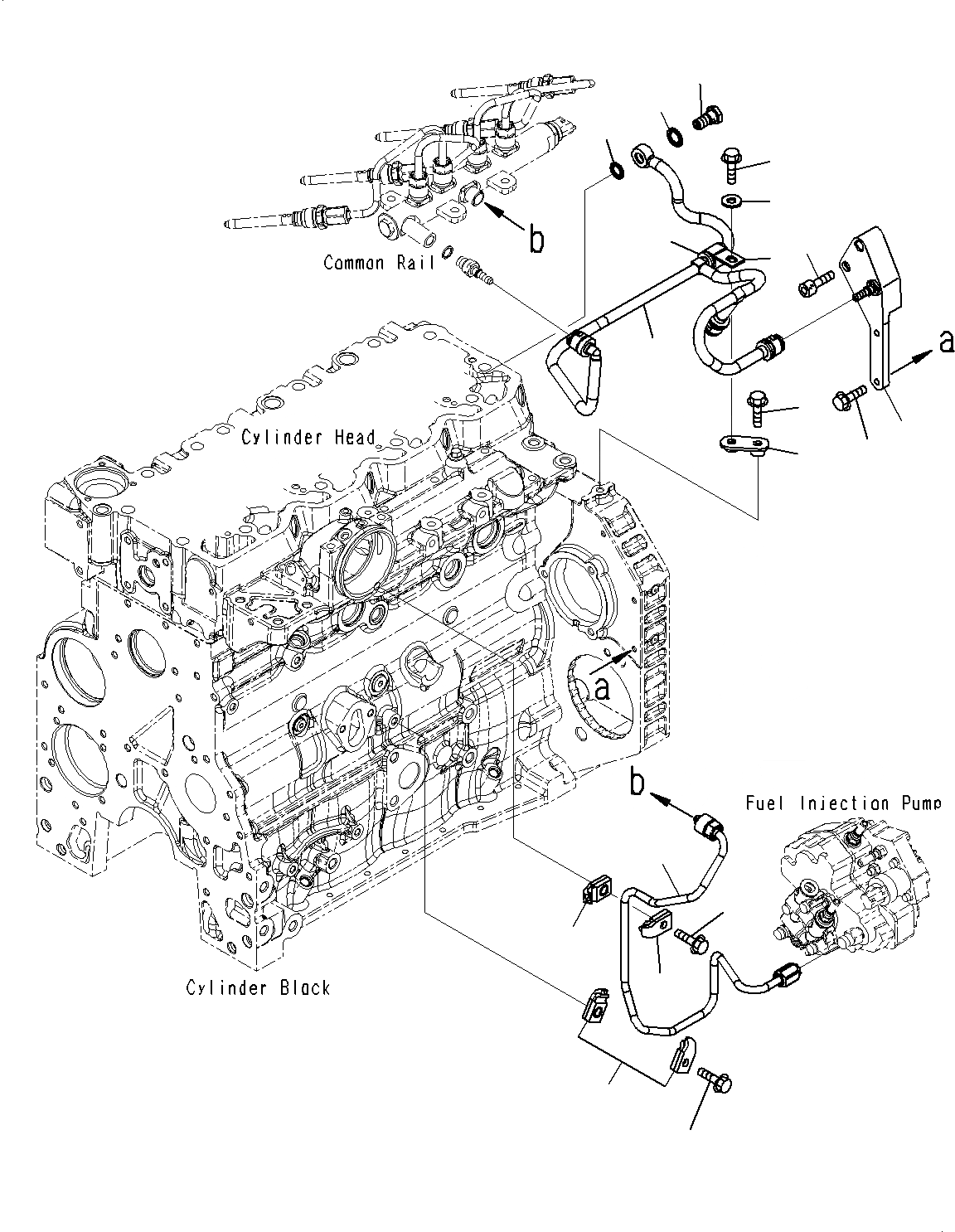 Схема запчастей Komatsu PC195LC-8 - ТОПЛИВОПРОВОД. A
