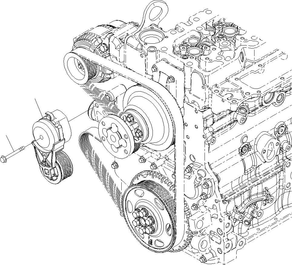 Схема запчастей Komatsu PC195LC-8 - ВЕНТИЛЯТОР ОХЛАЖДЕНИЯ НАТЯЖИТЕЛЬ РЕМНЯ A