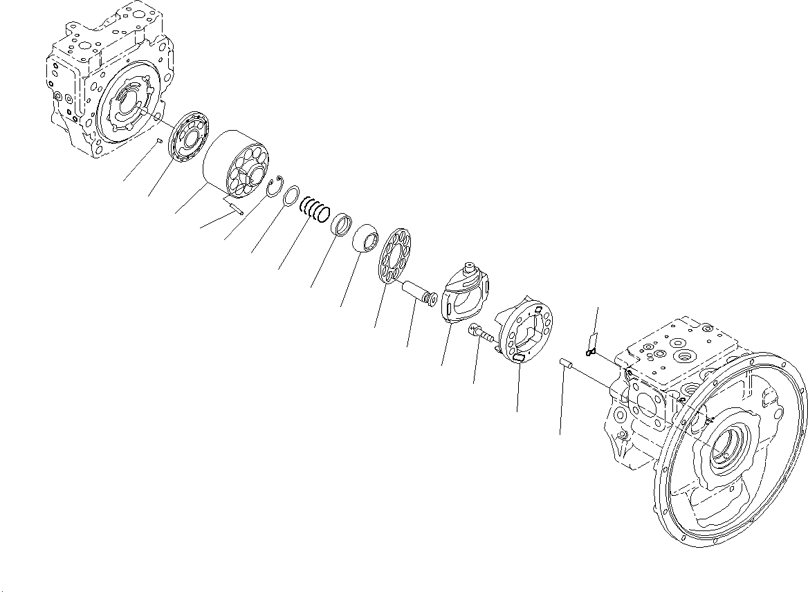 Схема запчастей Komatsu PC195LC-8 - ОСНОВН. ПОРШЕНЬ НАСОС, ВНУТР. ЧАСТИ (/9) B