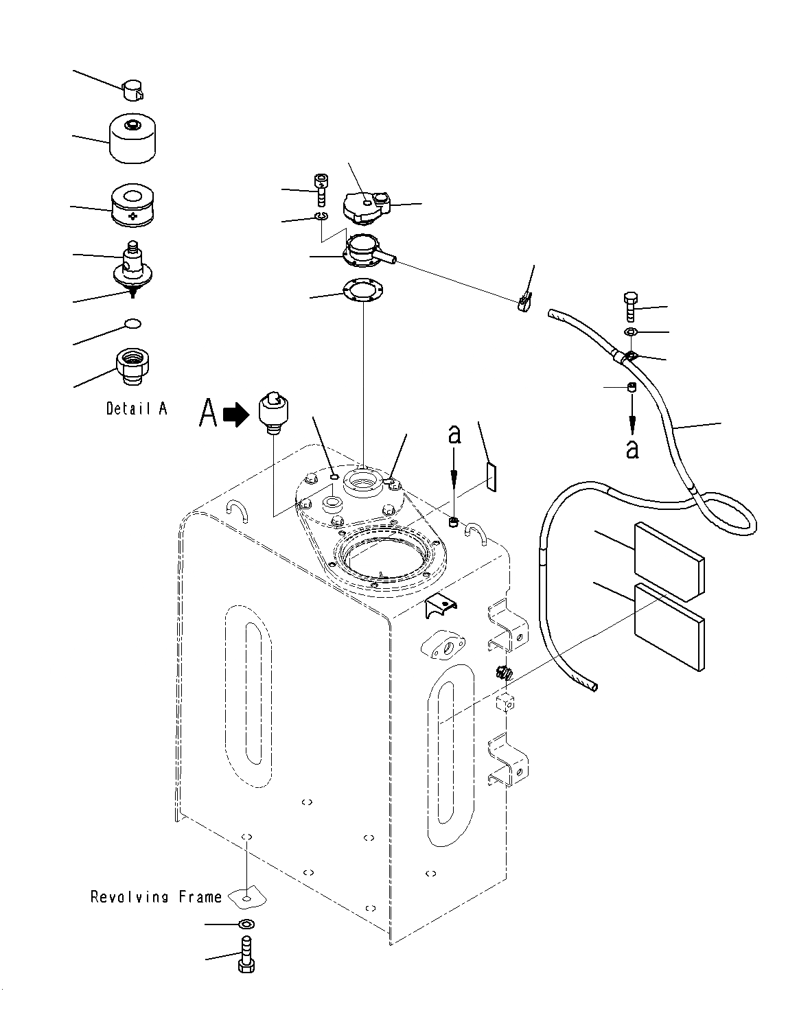 Схема запчастей Komatsu PC195LC-8 - ГИДР. БАК. (/) H