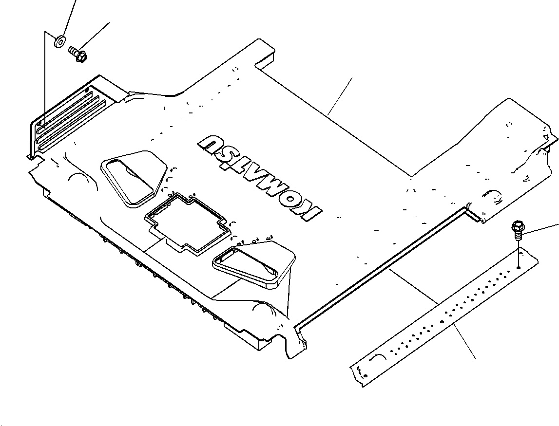Схема запчастей Komatsu PC195LC-8 - ПОЛ МАТЕРИАЛ K