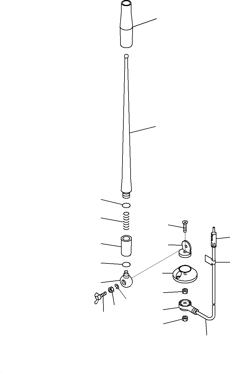 Схема запчастей Komatsu PC195LC-8 - КАБИНА (РЕЗИНОВ. АНТЕННА)(ВНУТР. ЧАСТИ) K