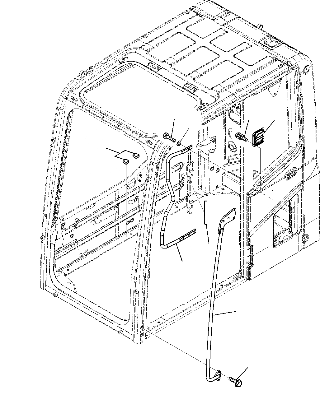 Схема запчастей Komatsu PC195LC-8 - КАБИНА (PRESSURE КЛАПАН И РУЧКА) K