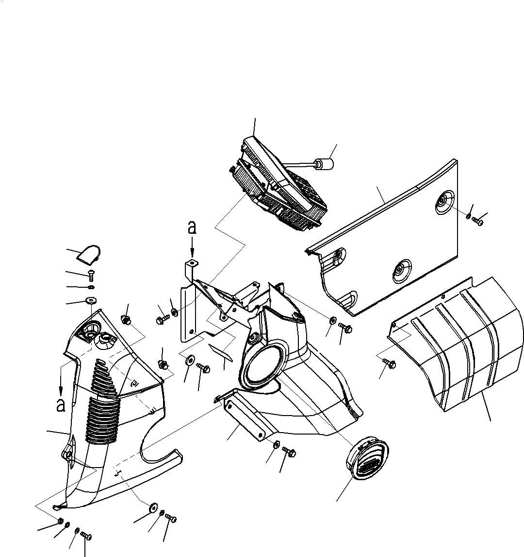 Схема запчастей Komatsu PC195LC-8 - КАБИНА (КАБИНА IN ЧАСТИ)(МОНИТОР И COVER) K