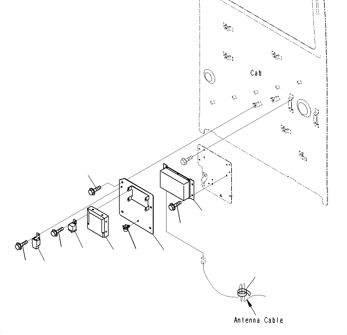 Схема запчастей Komatsu PC195LC-8 - КАБИНА (КАБИНА IN ЧАСТИ)(A/C И KOMTRAX КОНТРОЛЛЕР) K