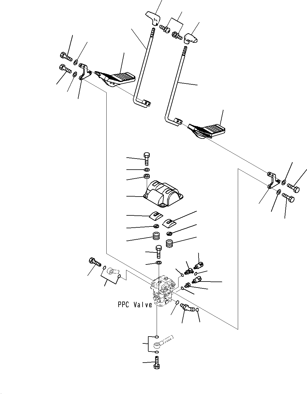 Схема запчастей Komatsu PC195LC-8 - КАБИНА (ПОЛ, КОНТРОЛЬ ХОДА) K