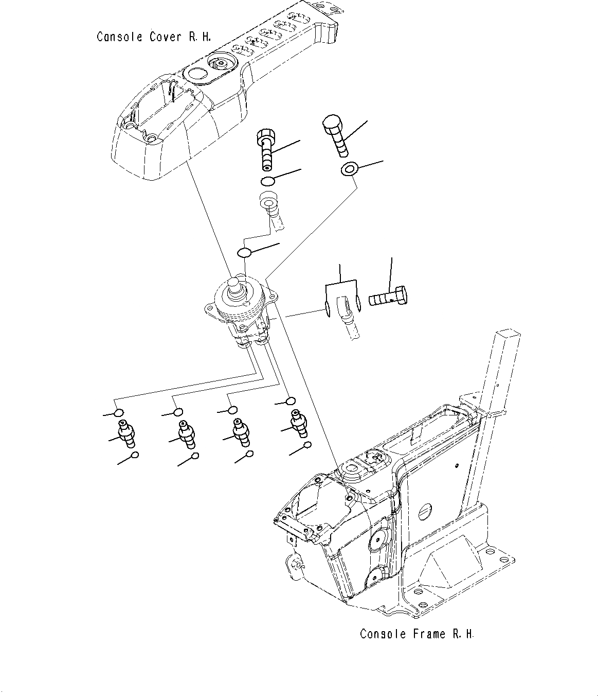 Схема запчастей Komatsu PC195LC-8 - КАБИНА (ПОЛ, КЛАПАН R.H) K