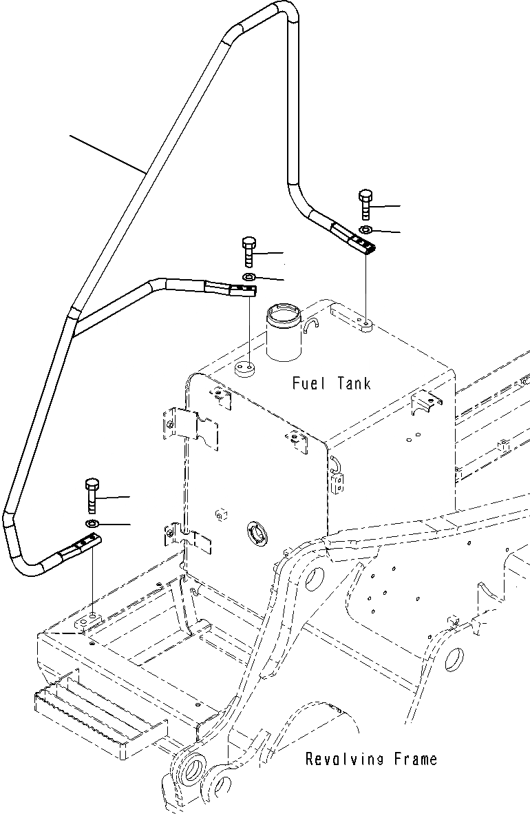 Схема запчастей Komatsu PC195LC-8 - HANDRAIL M