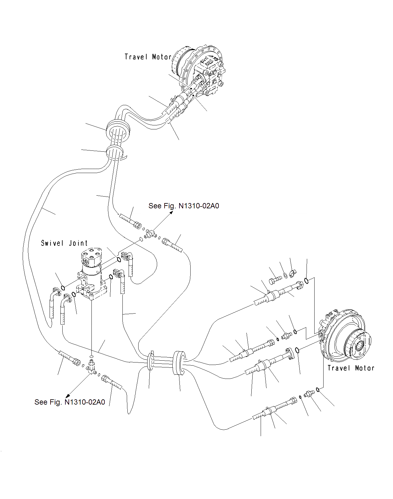 Схема запчастей Komatsu PC195LC-8 - ХОД ТРУБЫ 6779 272