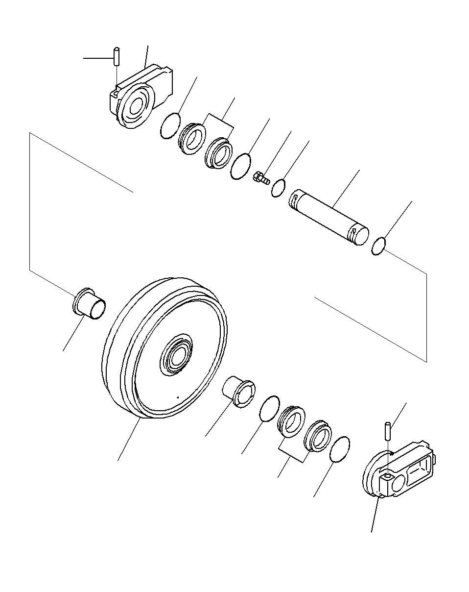 Схема запчастей Komatsu PC195LC-8 - ПЕРЕДН. ЛЕНИВЕЦ (ПЕРЕДН. ЛЕНИВЕЦ) R