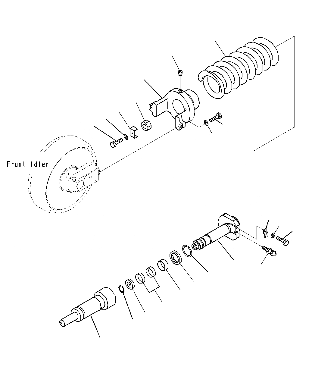 Схема запчастей Komatsu PC195LC-8 - ПЕРЕДН. ЛЕНИВЕЦ (ОПОРНЫЙ ЭЛЕМЕНТ ЛЕНИВЦА) R