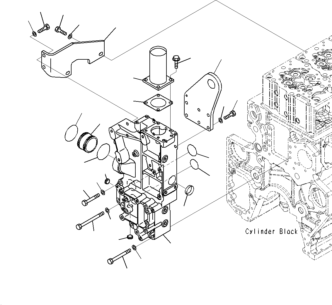 Схема запчастей Komatsu PC1250SP-8R - ЭЛЕМЕНТЫ ПЕРЕДН. КРЫШКИ A