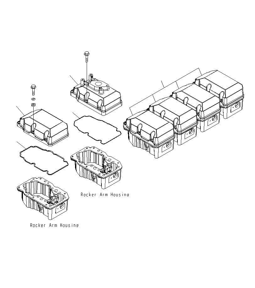 Схема запчастей Komatsu PC1250SP-8R - КРЫШКА КОРОМЫСЛА A