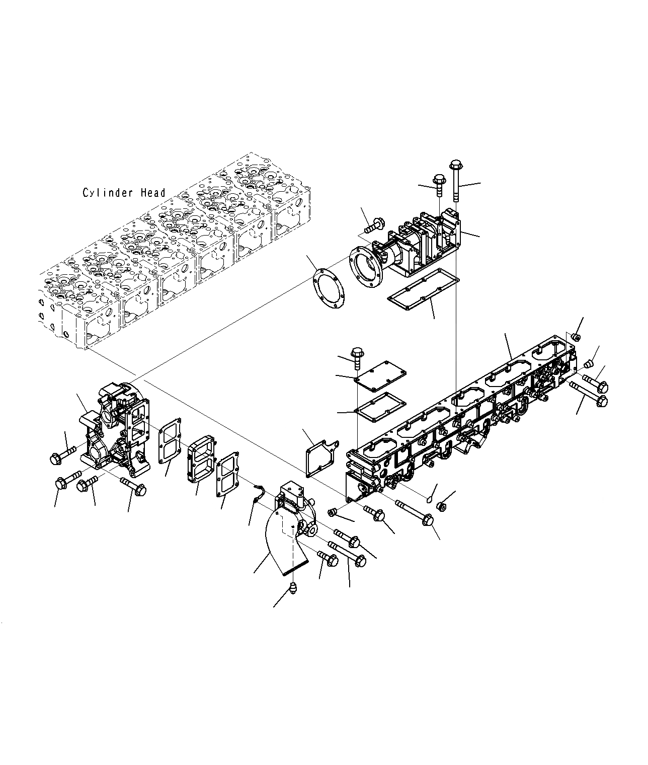 Схема запчастей Komatsu PC1250SP-8R - ТРУБОПРОВОД ВПУСКА ВОЗДУХА И СОЕДИН-Е (9-) A