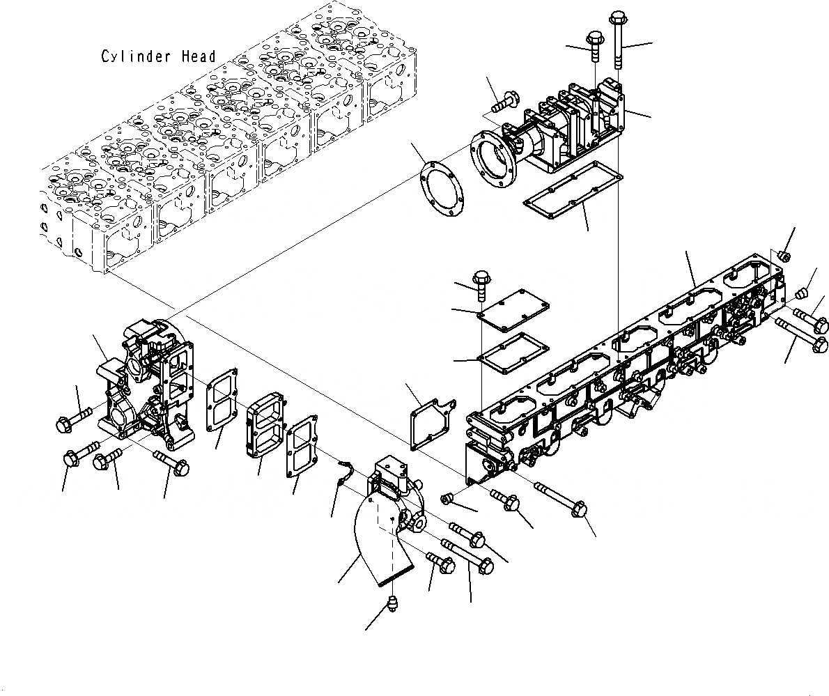 Схема запчастей Komatsu PC1250SP-8R - ТРУБОПРОВОД ВПУСКА ВОЗДУХА И СОЕДИН-Е (-UP) A