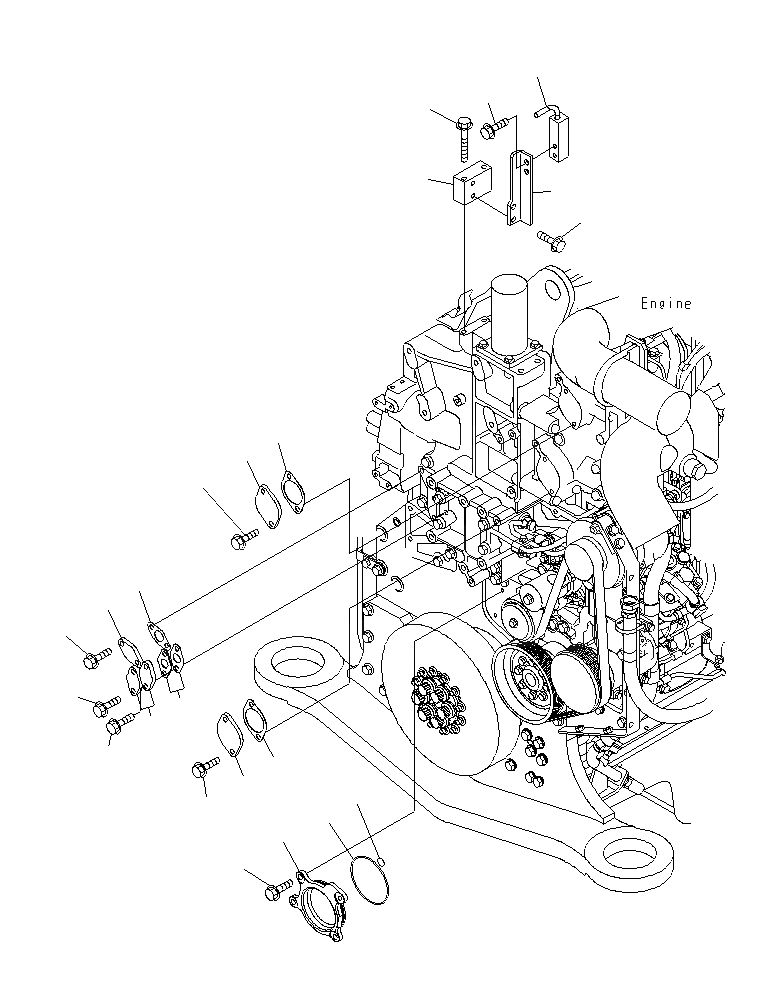 Схема запчастей Komatsu PC1250SP-8R - КРЫШКА(ВЫПУСКН. GAS RE-CIRCULATION (EGR) LESS)(9-7) A
