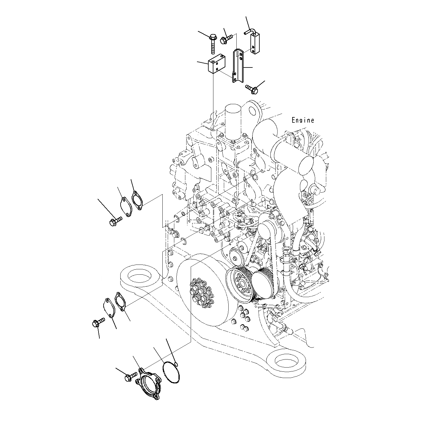 Схема запчастей Komatsu PC1250SP-8R - КРЫШКА(ВЫПУСКН. GAS RE-CIRCULATION (EGR) LESS)(7-UP) A
