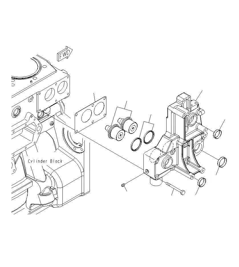 Схема запчастей Komatsu PC1250SP-8R - ТЕРМОСТАТ И ТЕРМОСТАТ A
