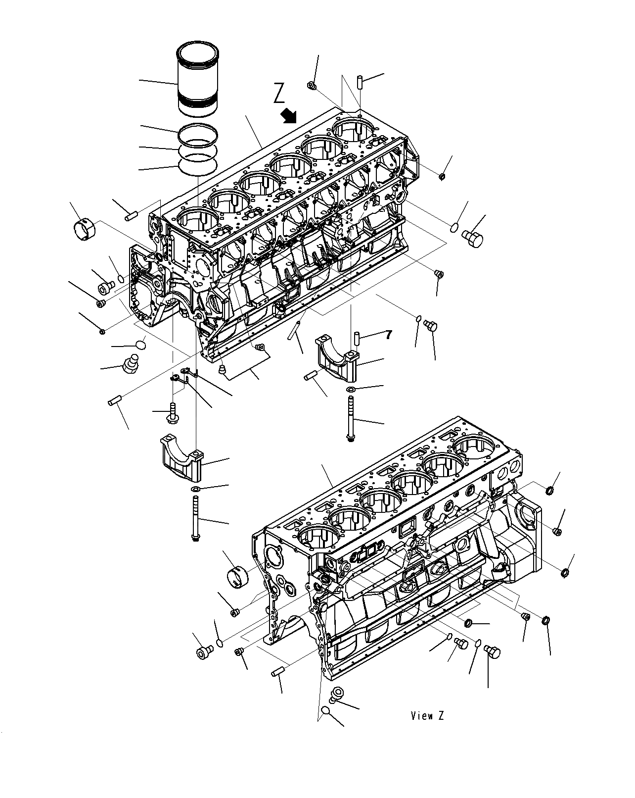 Схема запчастей Komatsu PC1250SP-8R - БЛОК ЦИЛИНДРОВ (9-999) A