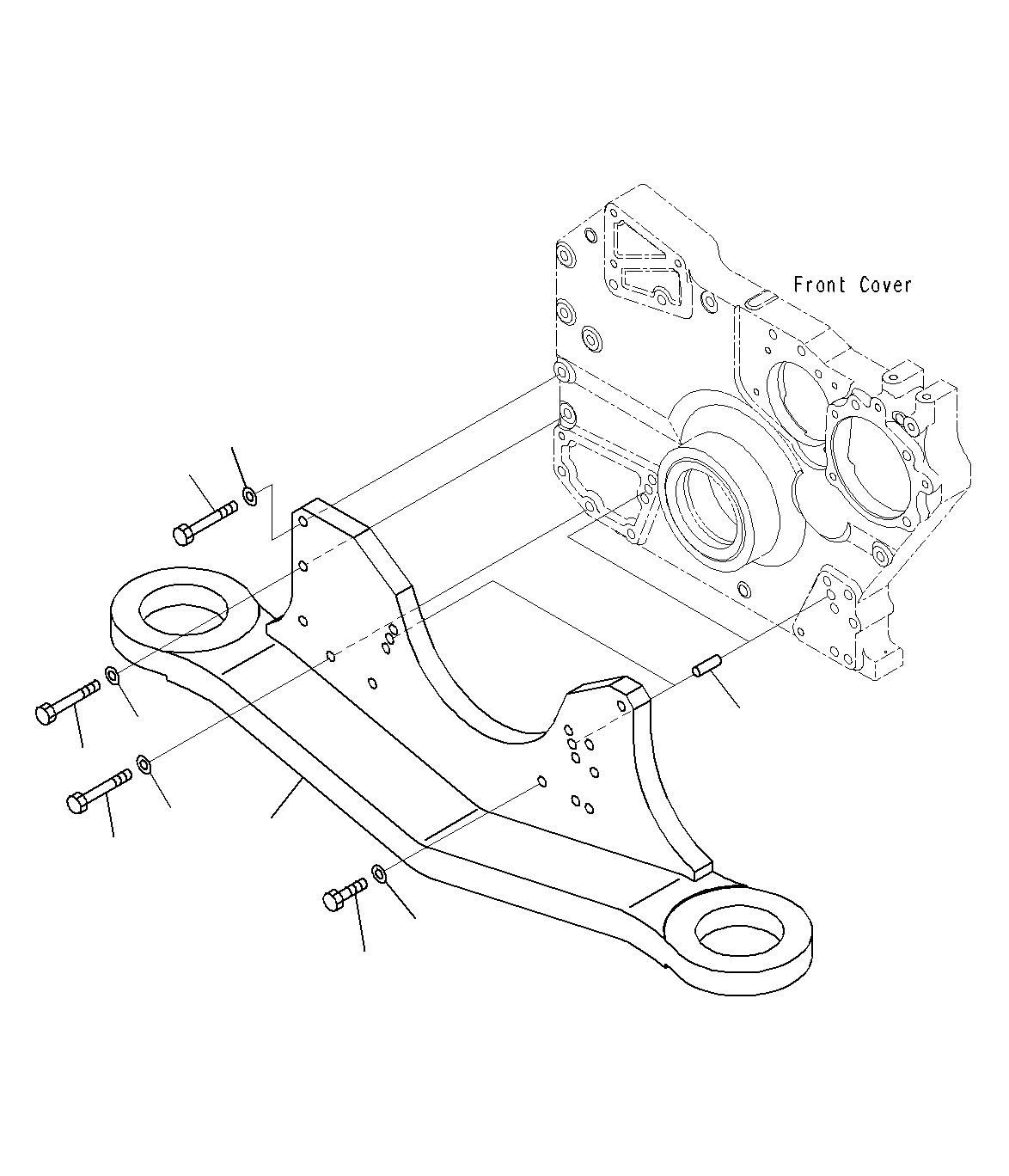 Схема запчастей Komatsu PC1250SP-8R - КРЕПЛЕНИЕ ДВИГАТЕЛЯ A
