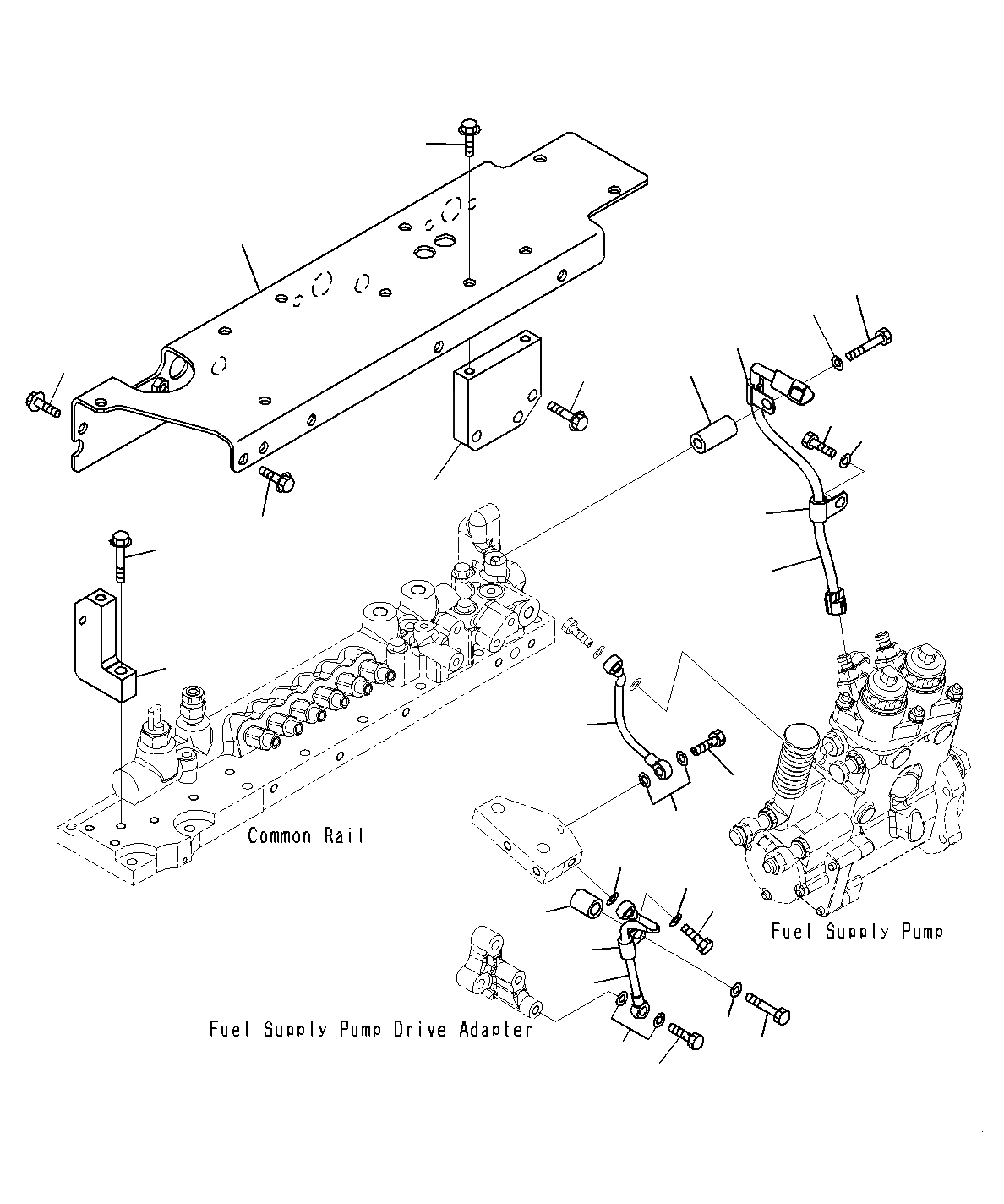 Схема запчастей Komatsu PC1250SP-8R - ТОПЛИВН. ВПРЫСК (ТОПЛИВН. ПОДАЮЩ. НАСОС ПРОВОДКА & СМАЗКА) A