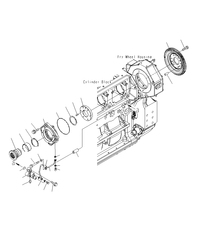 Схема запчастей Komatsu PC1250SP-8R - ПРИВОД ТОПЛ. НАСОСА A