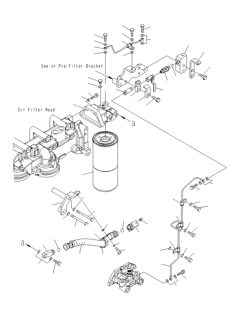 Схема запчастей Komatsu PC1250SP-8R - ТОПЛИВН. ФИЛЬТР. И ТРУБЫ (9-8) A