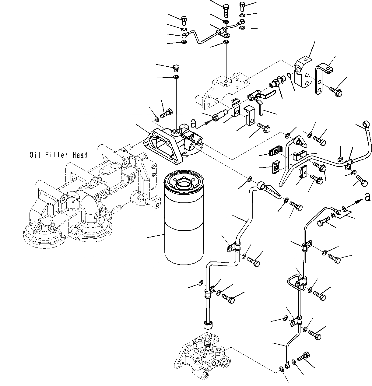 Схема запчастей Komatsu PC1250SP-8R - ТОПЛИВН. ФИЛЬТР. И ТРУБЫ (8-UP) A