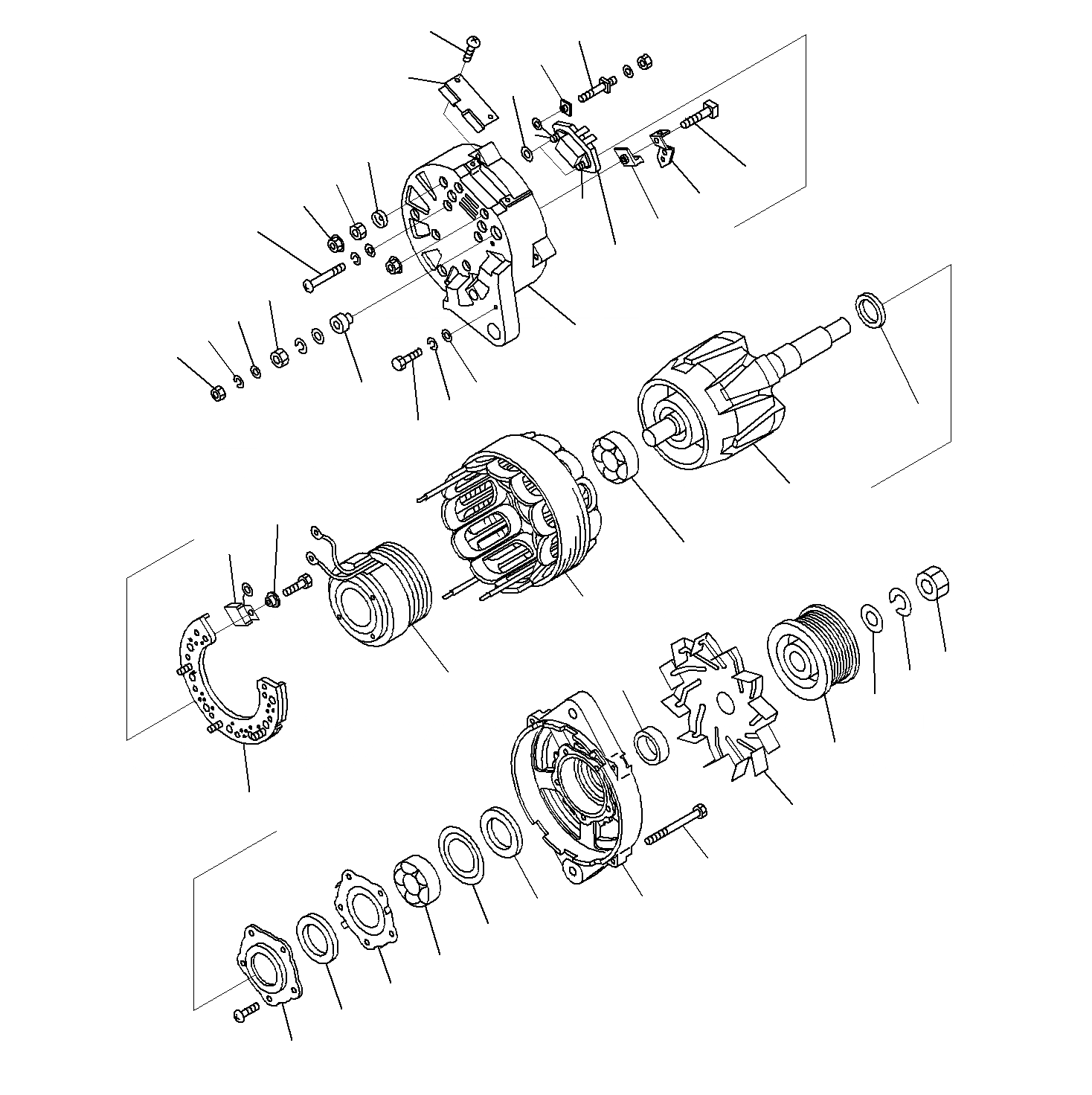 Схема запчастей Komatsu PC1250SP-8R - ГЕНЕРАТОР (9AMP)(ВНУТР. ЧАСТИ)(-UP) A