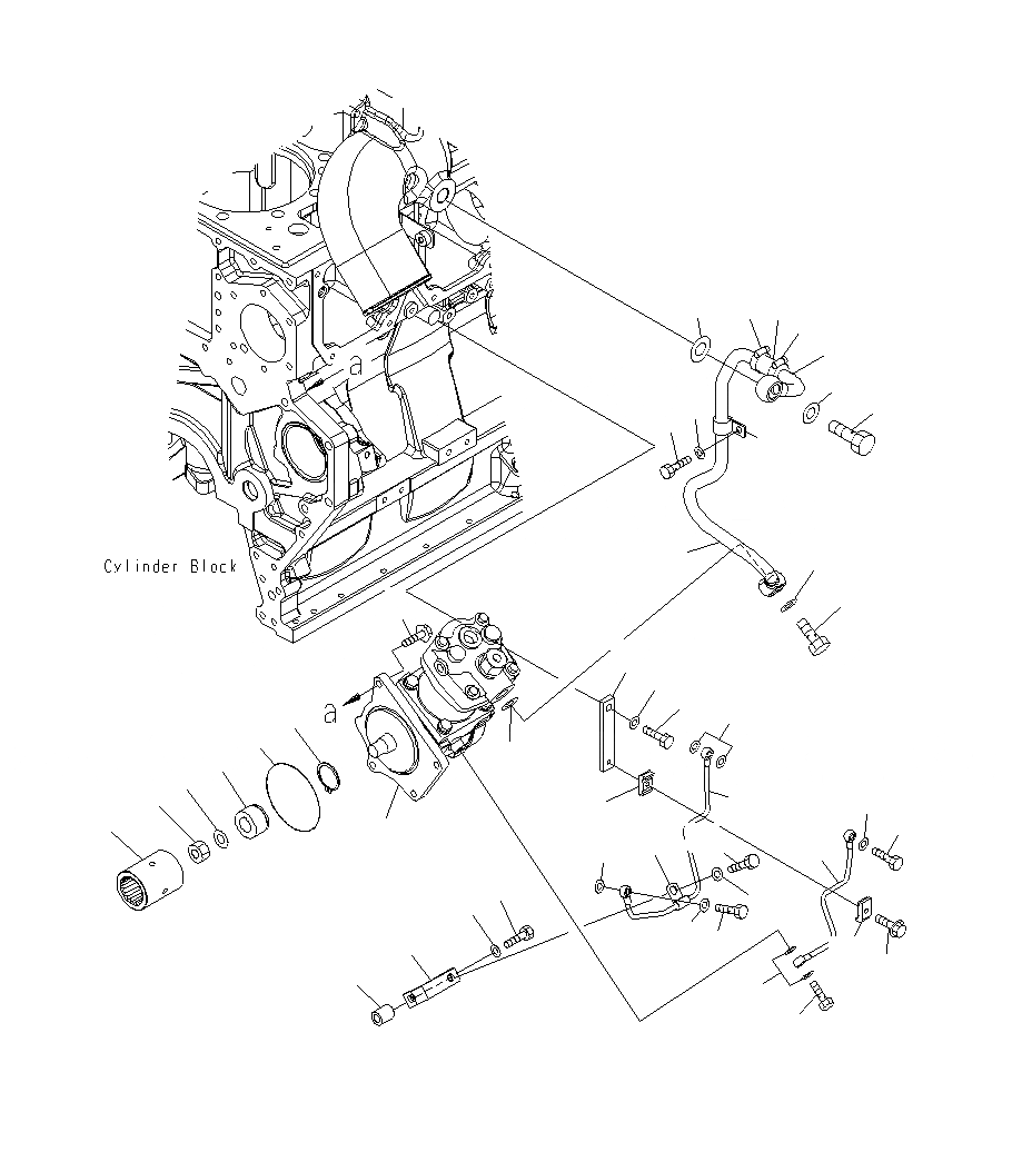 Схема запчастей Komatsu PC1250SP-8R - КРЕПЛЕНИЕ КОНДИЦИОНЕРА И ТРУБЫ A