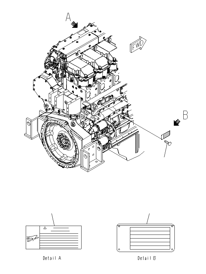 Схема запчастей Komatsu PC1250SP-8R - ТАБЛИЧКИ (АНГЛ.) A