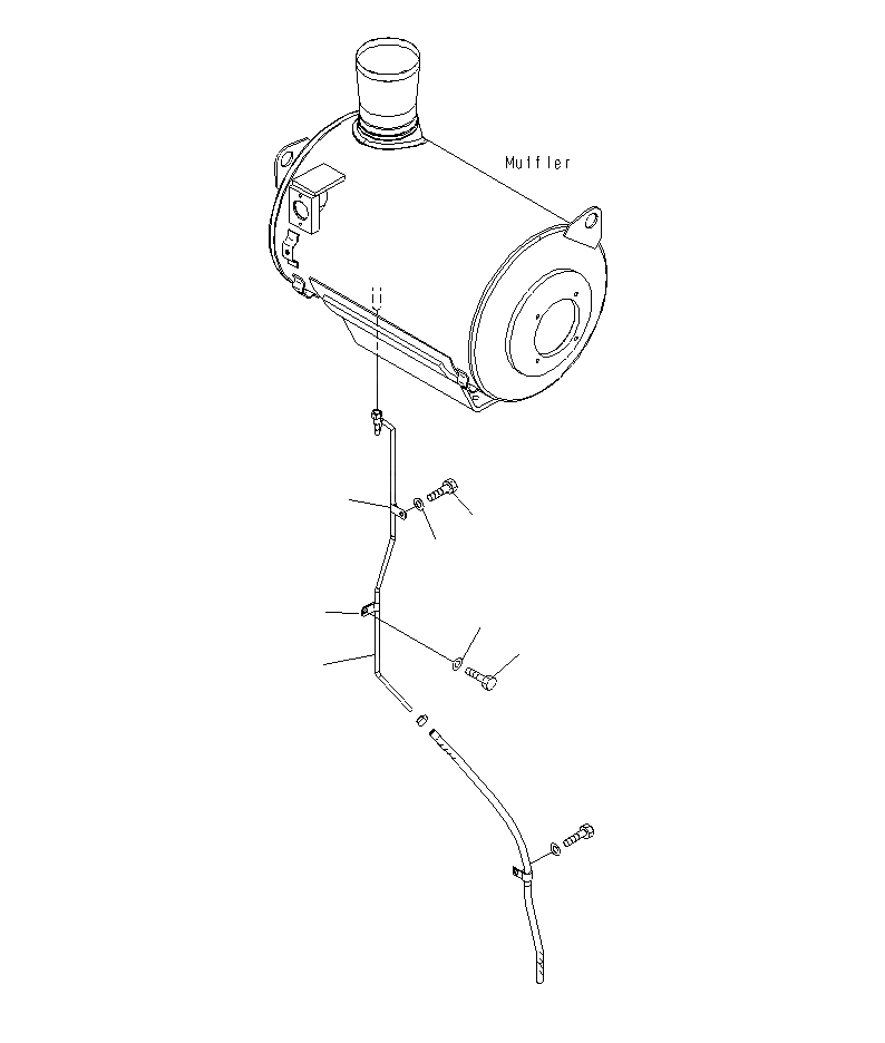 Схема запчастей Komatsu PC1250SP-8R - ГЛУШИТЕЛЬ ДРЕНАЖН. ТРУБЫ A