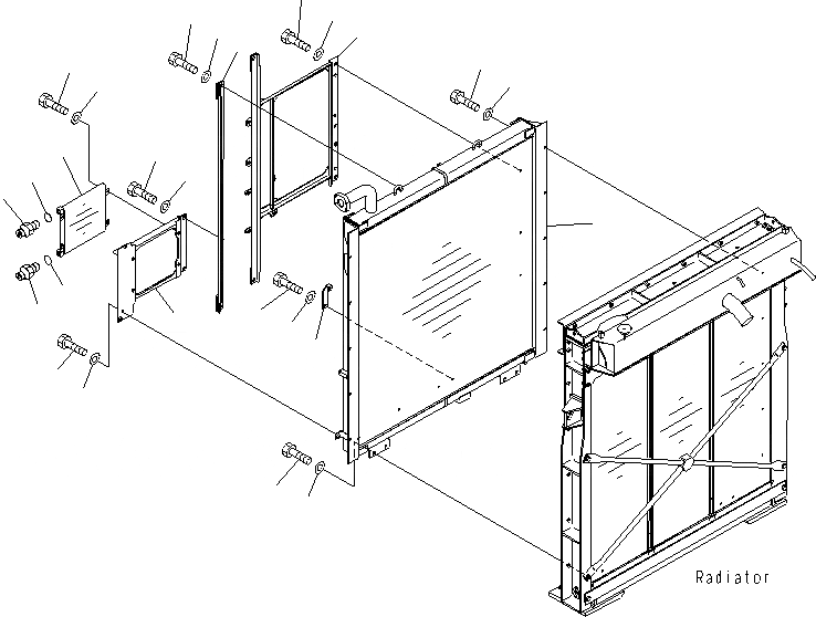 Схема запчастей Komatsu PC1250SP-8R - ОХЛАЖД-Е (МАСЛООХЛАДИТЕЛЬ) C