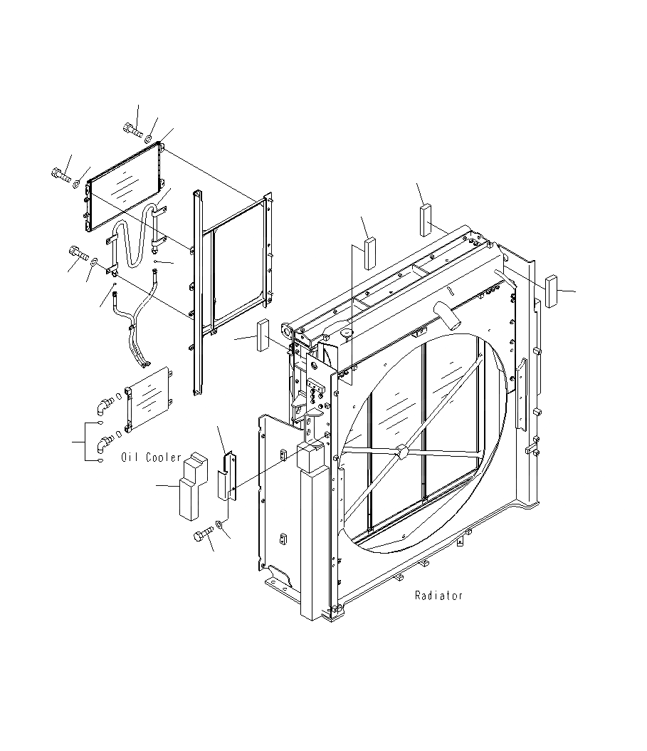 Схема запчастей Komatsu PC1250SP-8R - ОХЛАЖД-Е (КОНДЕНСАТОР) C