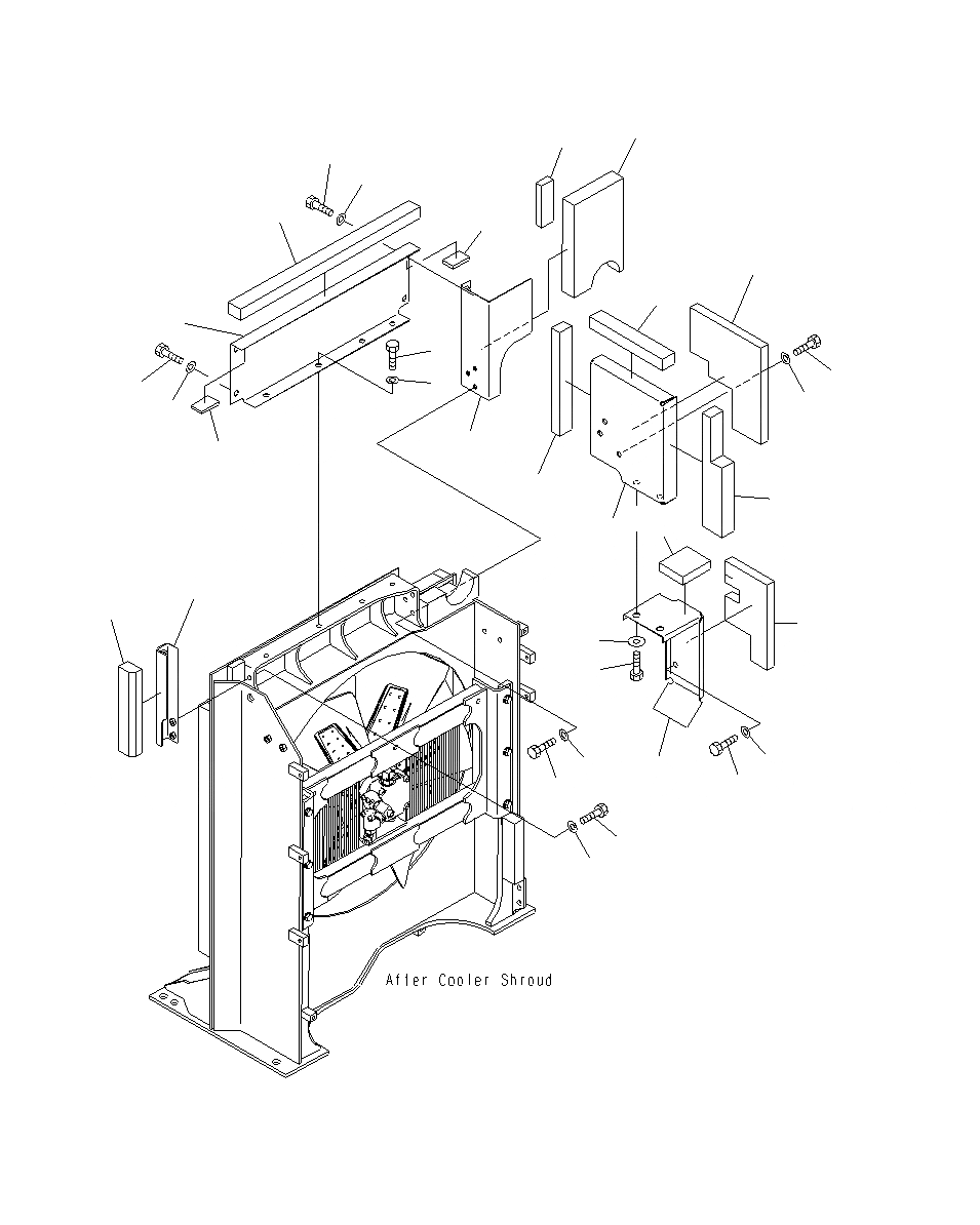 Схема запчастей Komatsu PC1250SP-8R - ОХЛАЖД-Е (ПОСЛЕОХЛАДИТЕЛЬ) (COVER) C