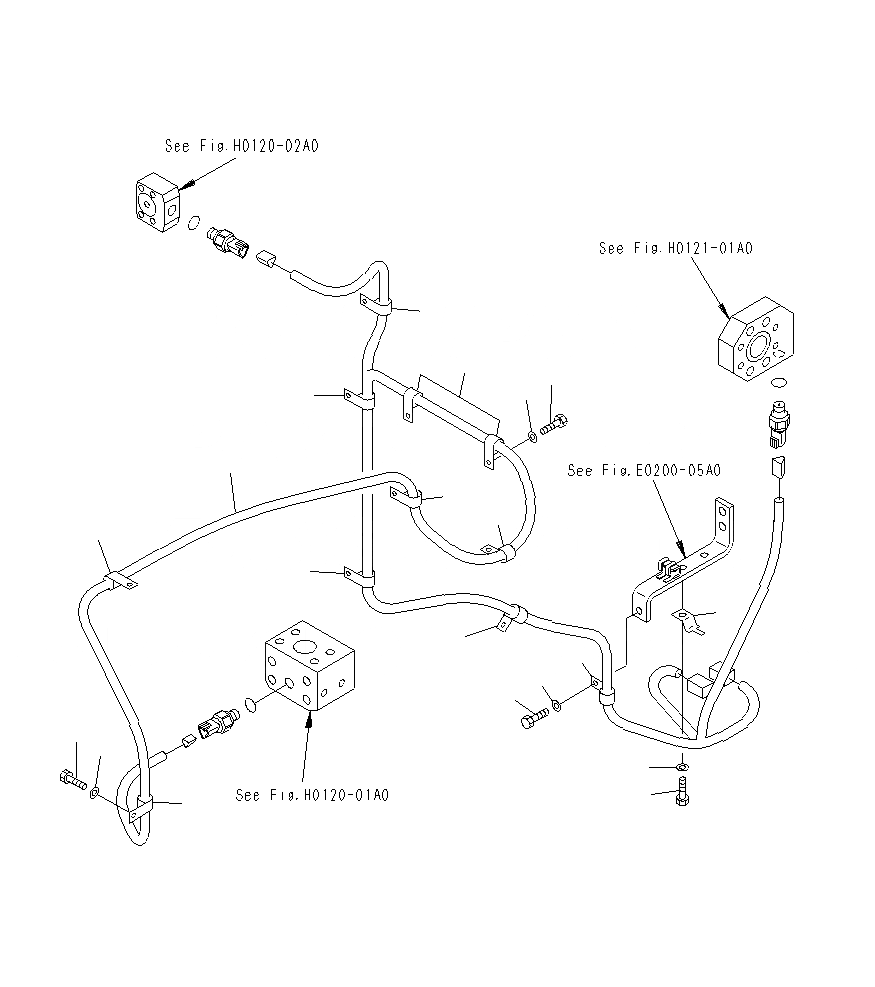 Схема запчастей Komatsu PC1250SP-8R - ЭЛЕКТРОПРОВОДКА (VHMS ДАТЧИК Э/ПРОВОДКА) (Э/ПРОВОДКА) E