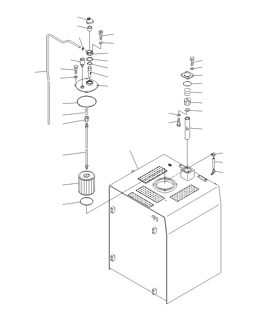 Схема запчастей Komatsu PC1250SP-8R - HIDRAULIC БАК H