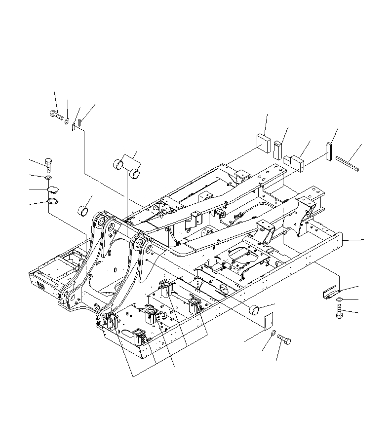 Схема запчастей Komatsu PC1250SP-8R - ОСНОВНАЯ РАМА J