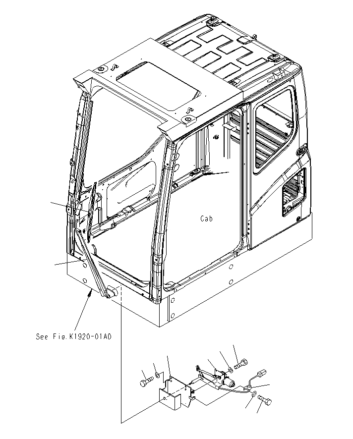 Схема запчастей Komatsu PC1250SP-8R - НИЖН. ДВОРНИКИ K