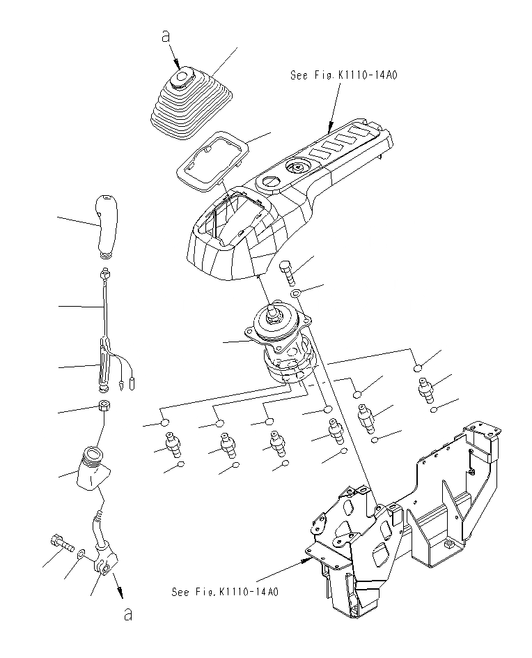 Схема запчастей Komatsu PC1250SP-8R - ОСНОВН. КОНСТРУКЦИЯ (РЫЧАГ И КЛАПАН)(ПРАВ.) K
