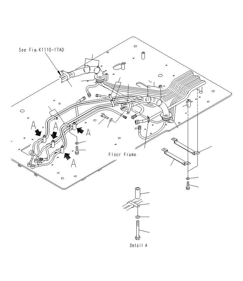 Схема запчастей Komatsu PC1250SP-8R - ОСНОВН. КОНСТРУКЦИЯ (PPC КРЕПЛЕНИЕ) K