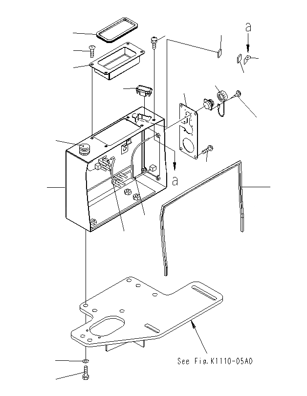 Схема запчастей Komatsu PC1250SP-8R - ОСНОВН. КОНСТРУКЦИЯ (КОРПУС ПЕРЕКЛЮЧАТЕЛЯ) K