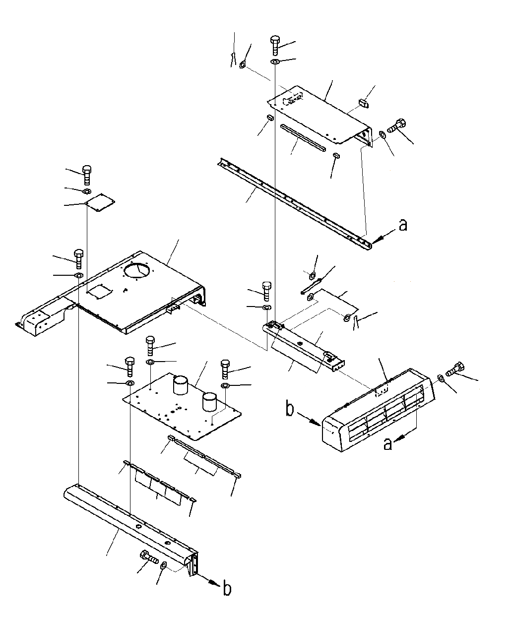 Схема запчастей Komatsu PC1250SP-8R - КАПОТ (/) M