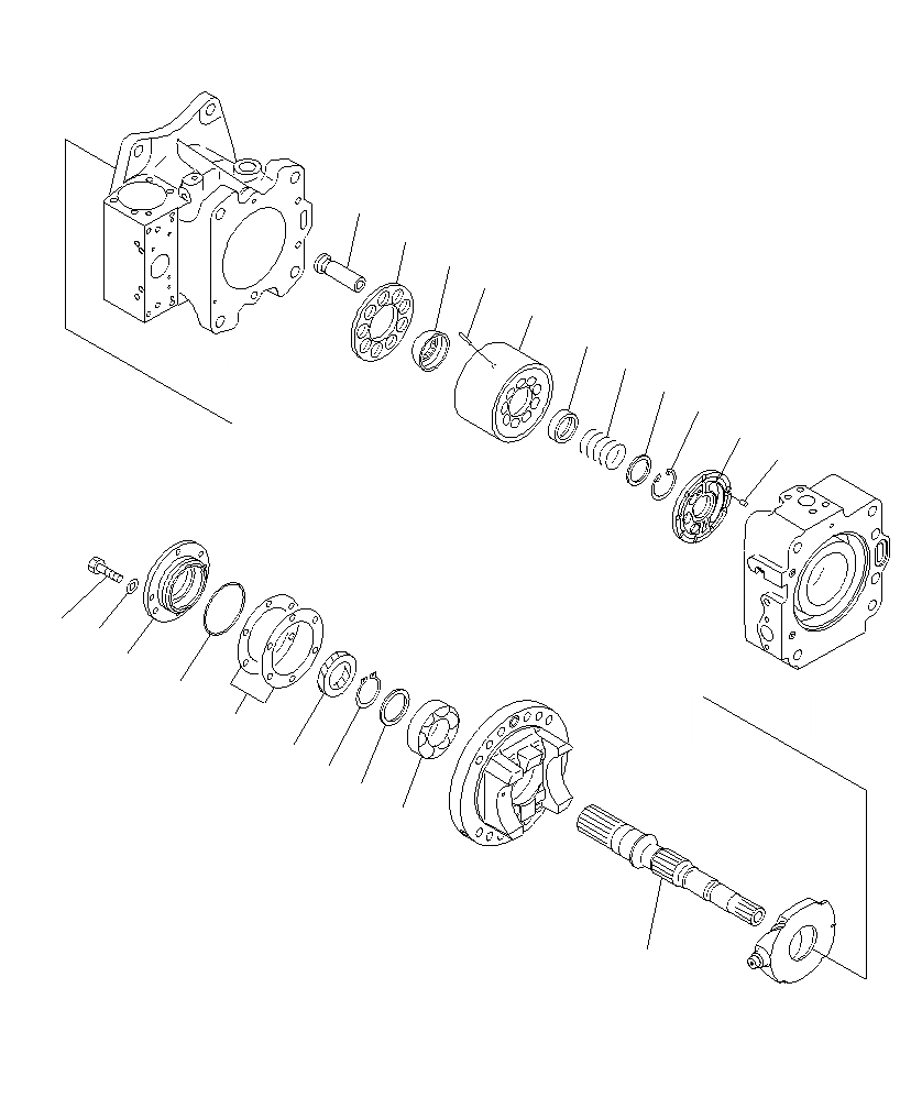 Схема запчастей Komatsu PC1250SP-8R - ОСНОВН. НАСОС (/)(NO. НАСОС) Y
