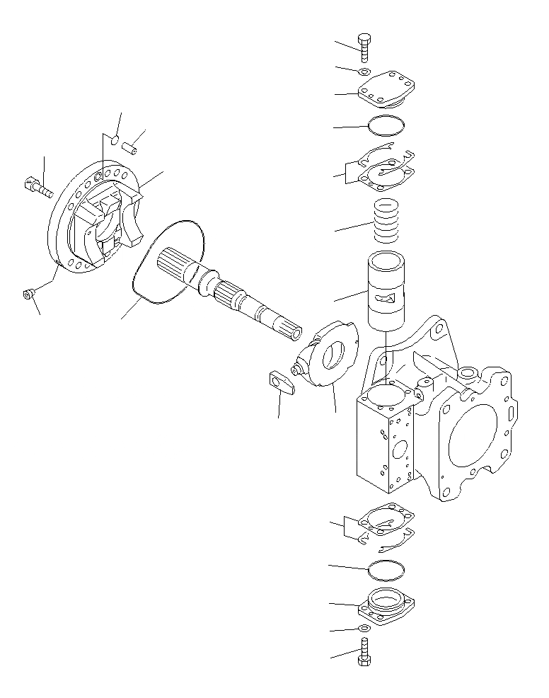 Схема запчастей Komatsu PC1250SP-8R - ОСНОВН. НАСОС (/)(NO. НАСОС) Y